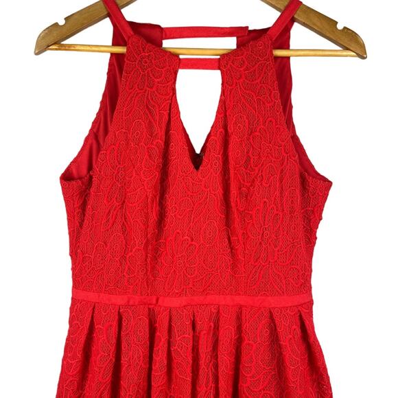 Adrianna Pappell English Garden Fit & Flare in Persimmon with Pockets Size 8 - Picture 2 of 10